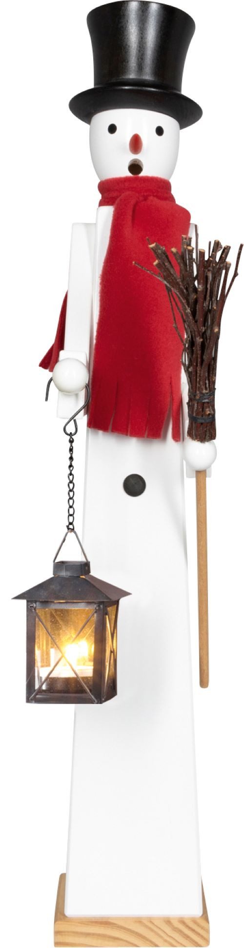 SAICO Original Фигурка курильщик XXL-Räuchermann. Schneemann mit Laterne, BxHxT: 17x70x29 cm