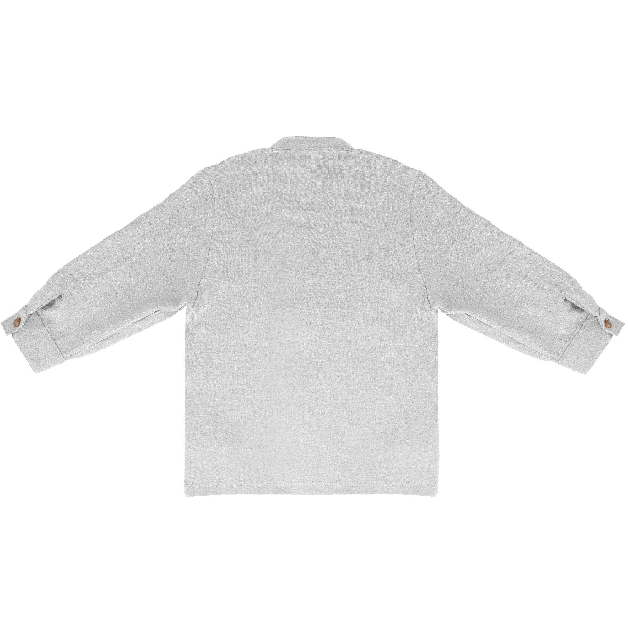 MAXIMO T-Shirt GOTS MINI BOY-Hemd, langer Arm Musselin (1-tlg)