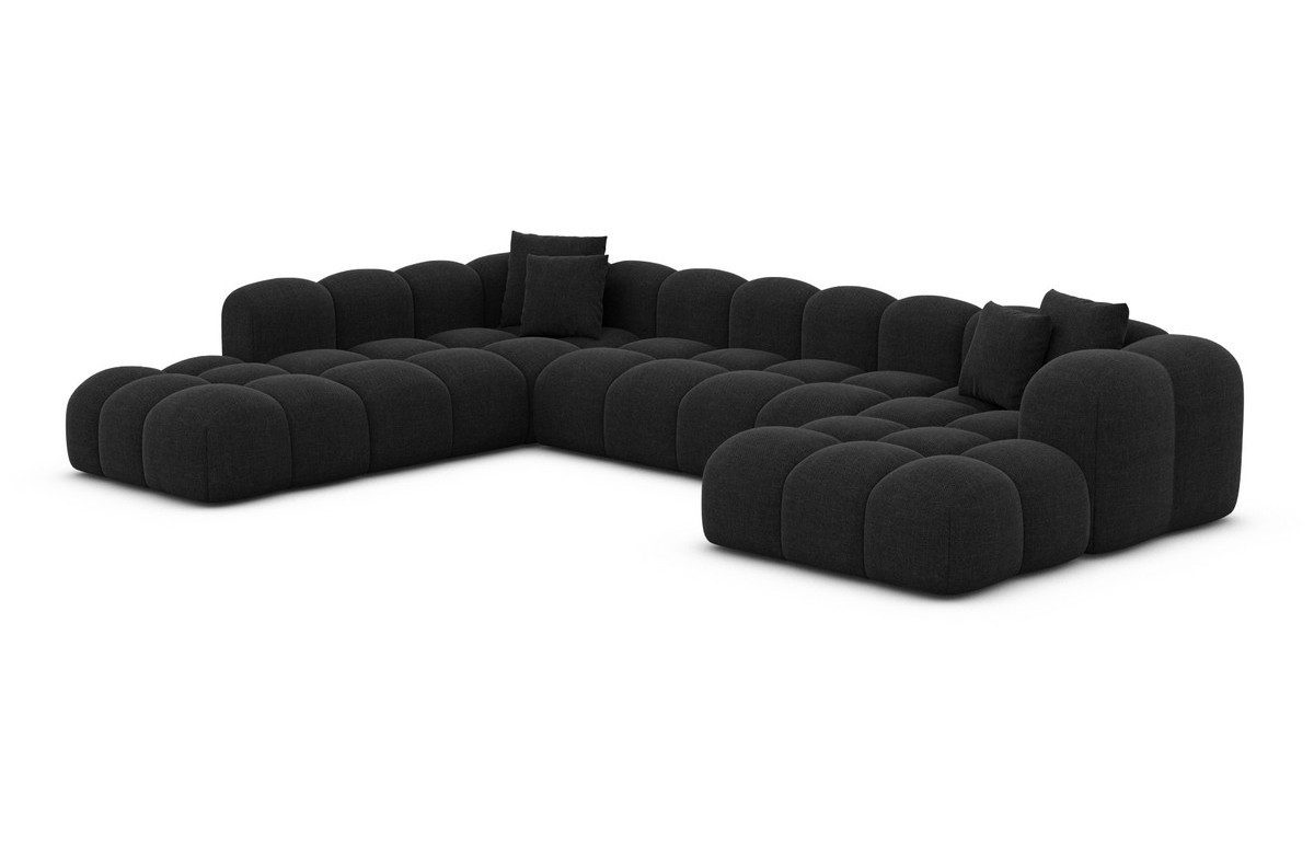 Sofa Dreams Wohnlandschaft Polster Stoffsofa Modern Ottomane Couch Samtstoff Formentera XXL, Loungesofa