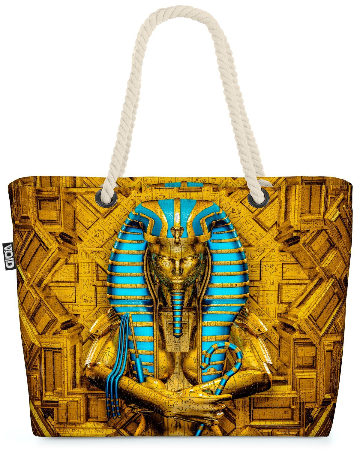 Strandtasche (1-tlg), VOID weibl Pyramiden könig Pharao Ägyptischer Pyramiden Ägyptischer Pharao