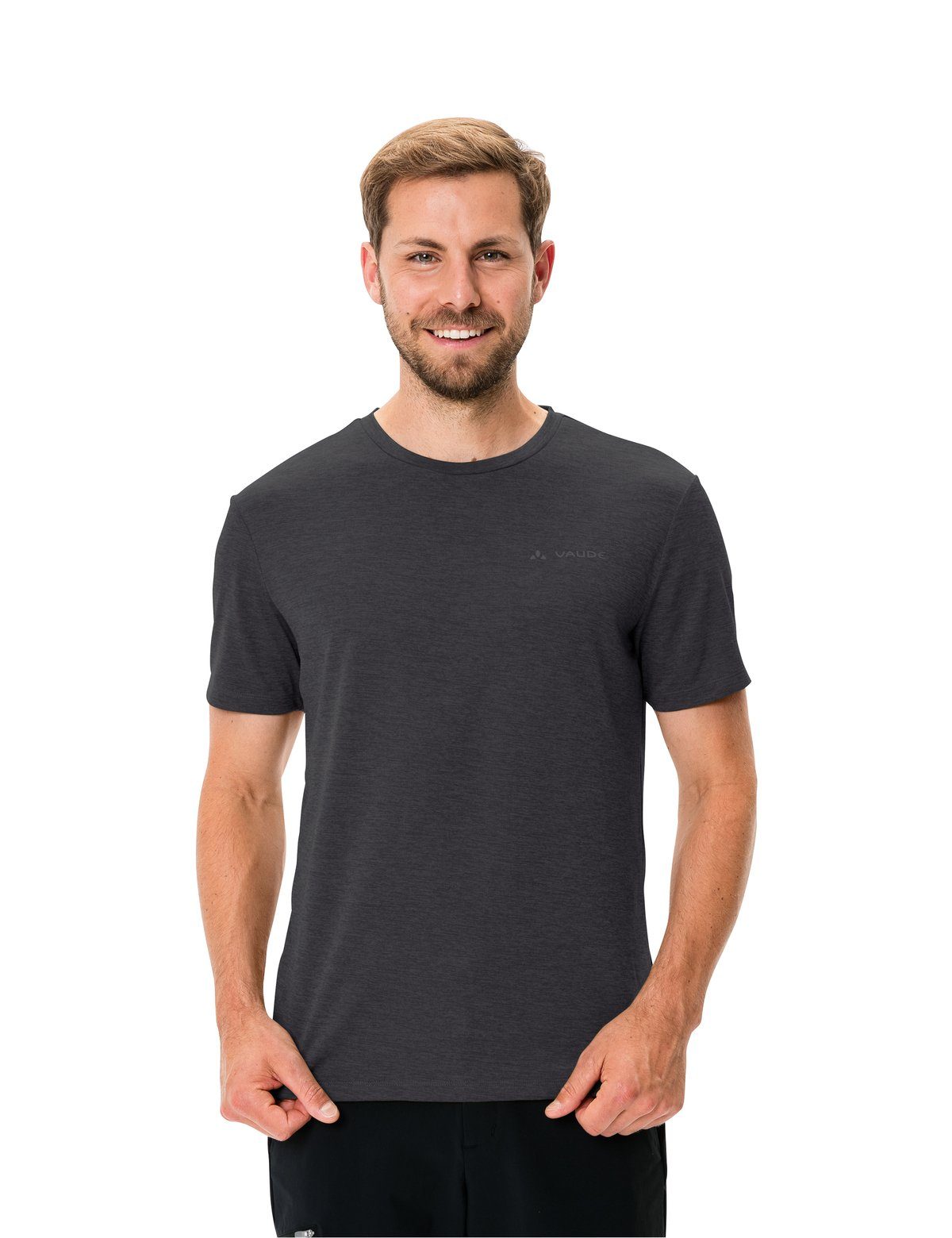 black Grüner Knopf (1-tlg) Men's T-Shirt VAUDE Essential T-Shirt