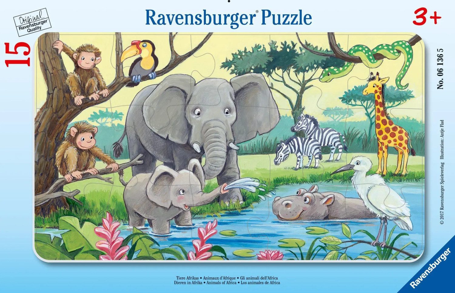 Ravensburger Puzzle Tiere Afrikas. Puzzle 15 günstig online kaufen