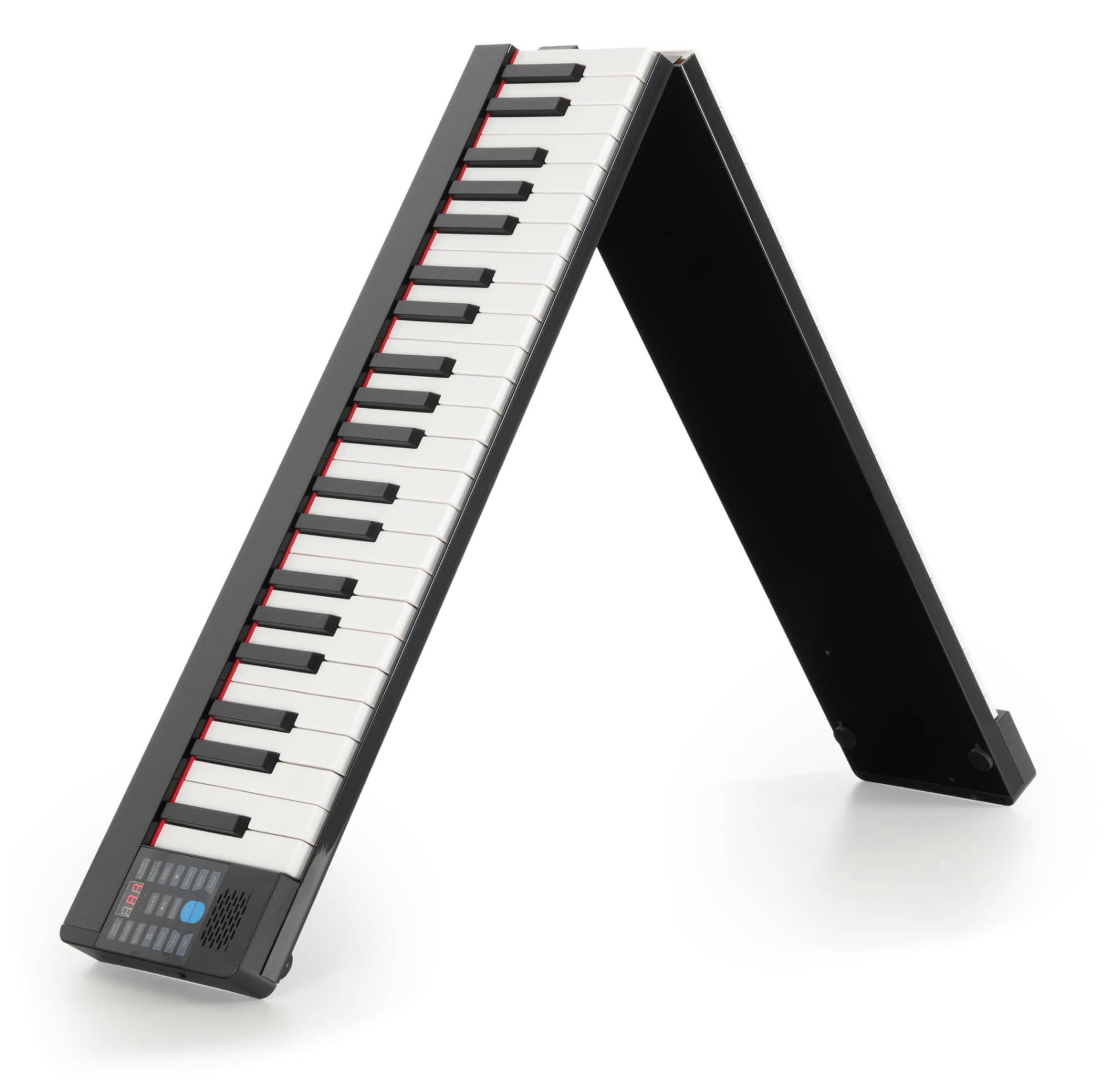 FunKey Home Keyboard Klapp-Piano - Keyboard zum Zusammenklappen - 88 Tasten Anschlagdynamik, (4 tlg., Inkl. Tasche & Sustain-Pedal), USB-MIDI, Bluetooth-MIDI und Bluetooth-Audio