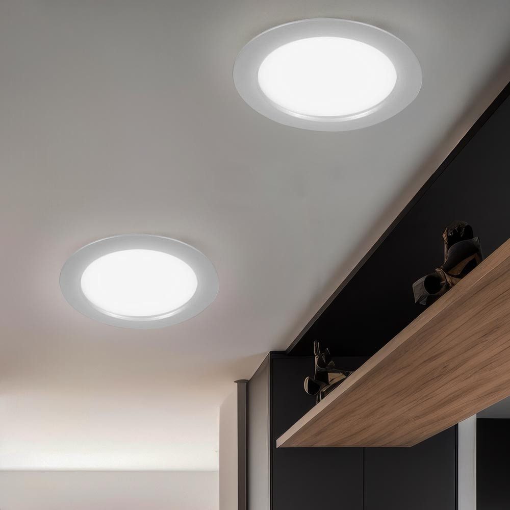 V-TAC LED Panel, LED-Leuchtmittel fest verbaut, Tageslichtweiß, Deckenlampe Einbaulampe Panel LED Tageslichtlampe Flurleuchte D 14,5cm