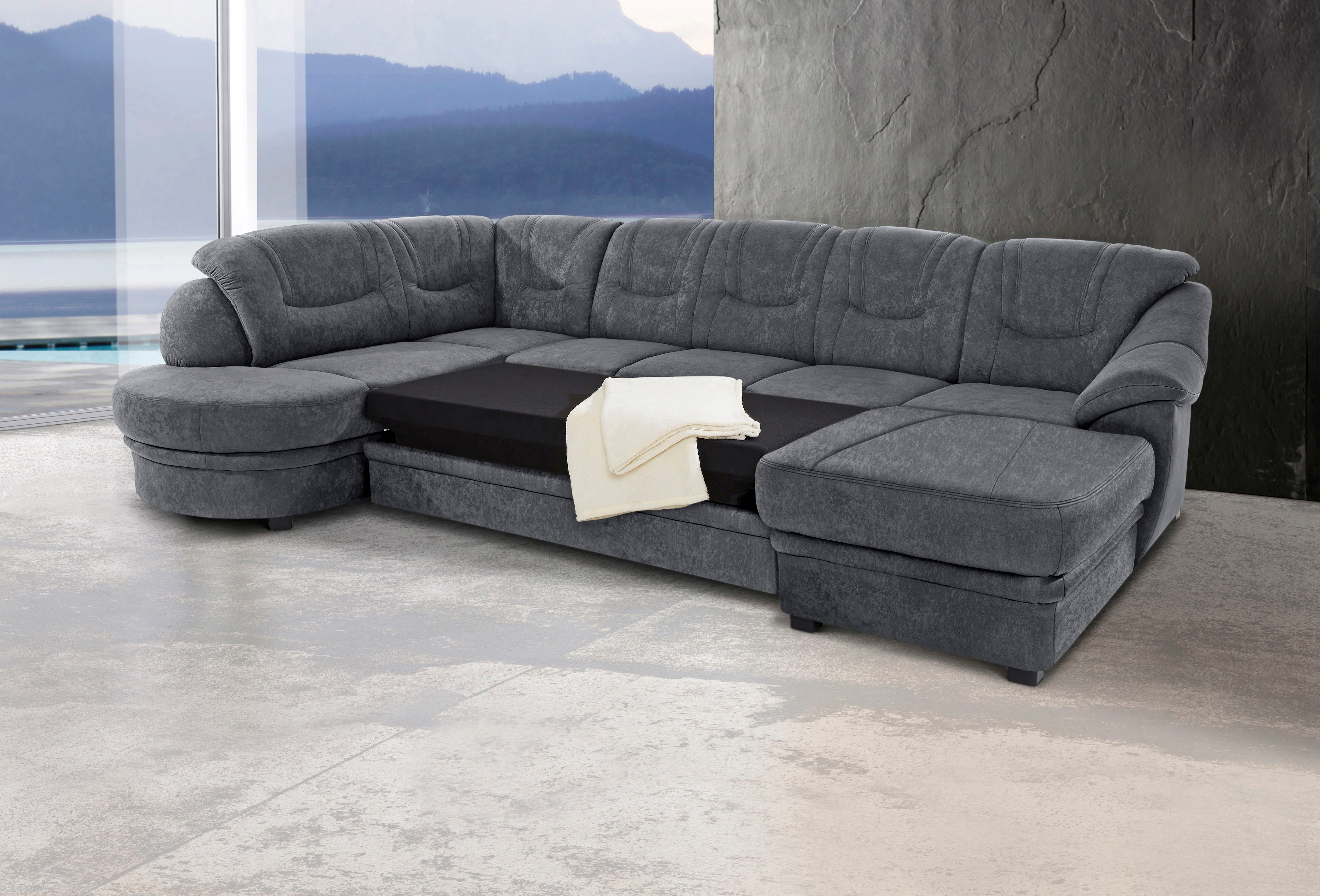sit&more Wohnlandschaft "Savoni U-Form", wahlweise mit Bettfunktion günstig online kaufen