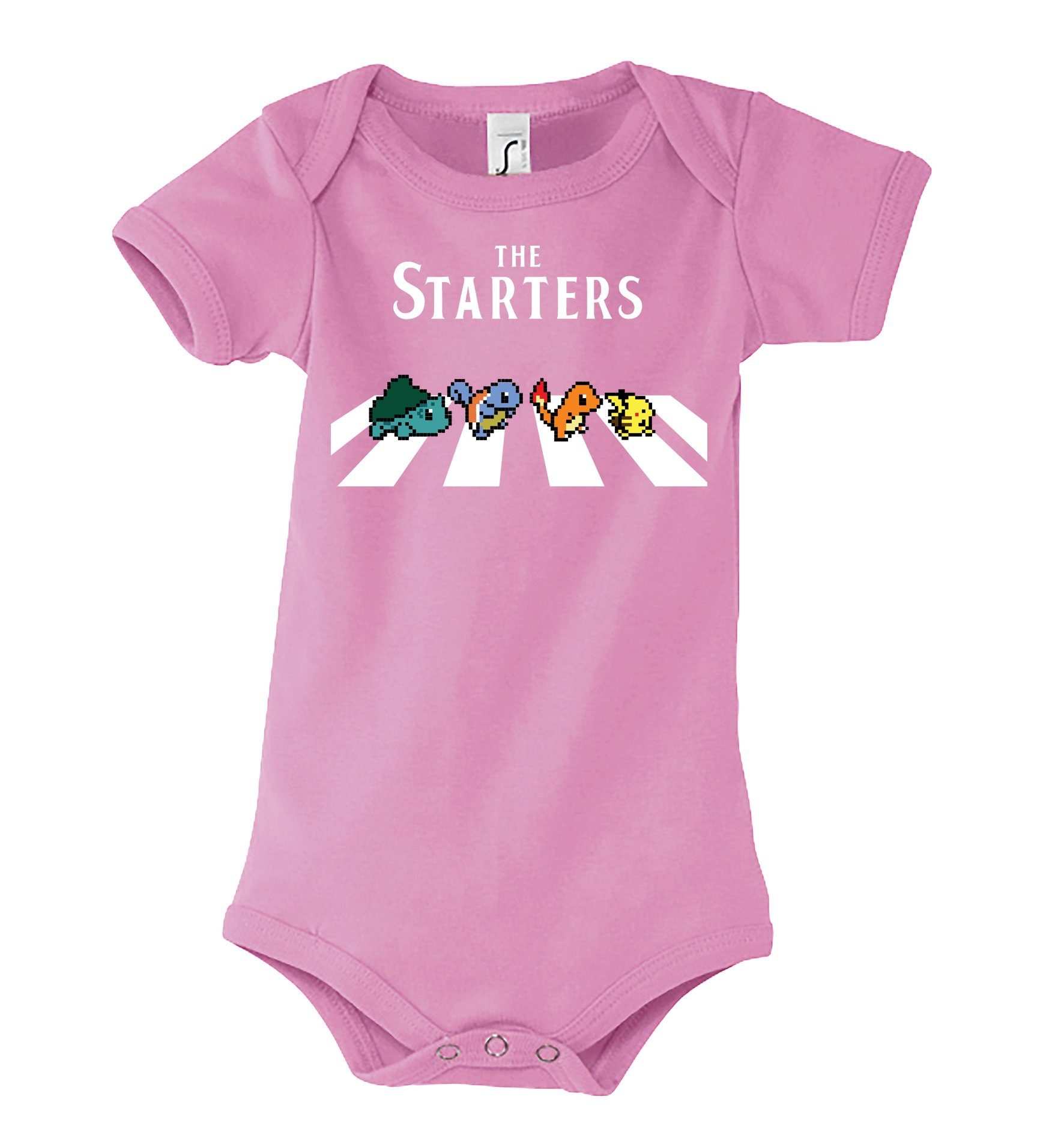 Body mit tollem in Designz Design, Kurzarmbody Frontprint Starters Strampler Youth Baby Rosa