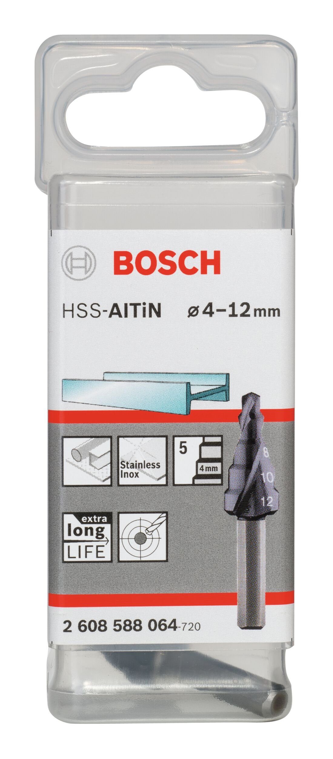 - HSS-AlTiN mm Stufenbohrer 6 x 12 5 Stufen 4 x 50 BOSCH - Metallbohrer,