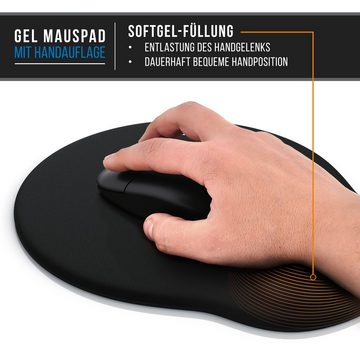 CSL Mauspad (1-St), Ergonomisches Schaumstoff Office Mousepad, Entlastung des Handgelenks