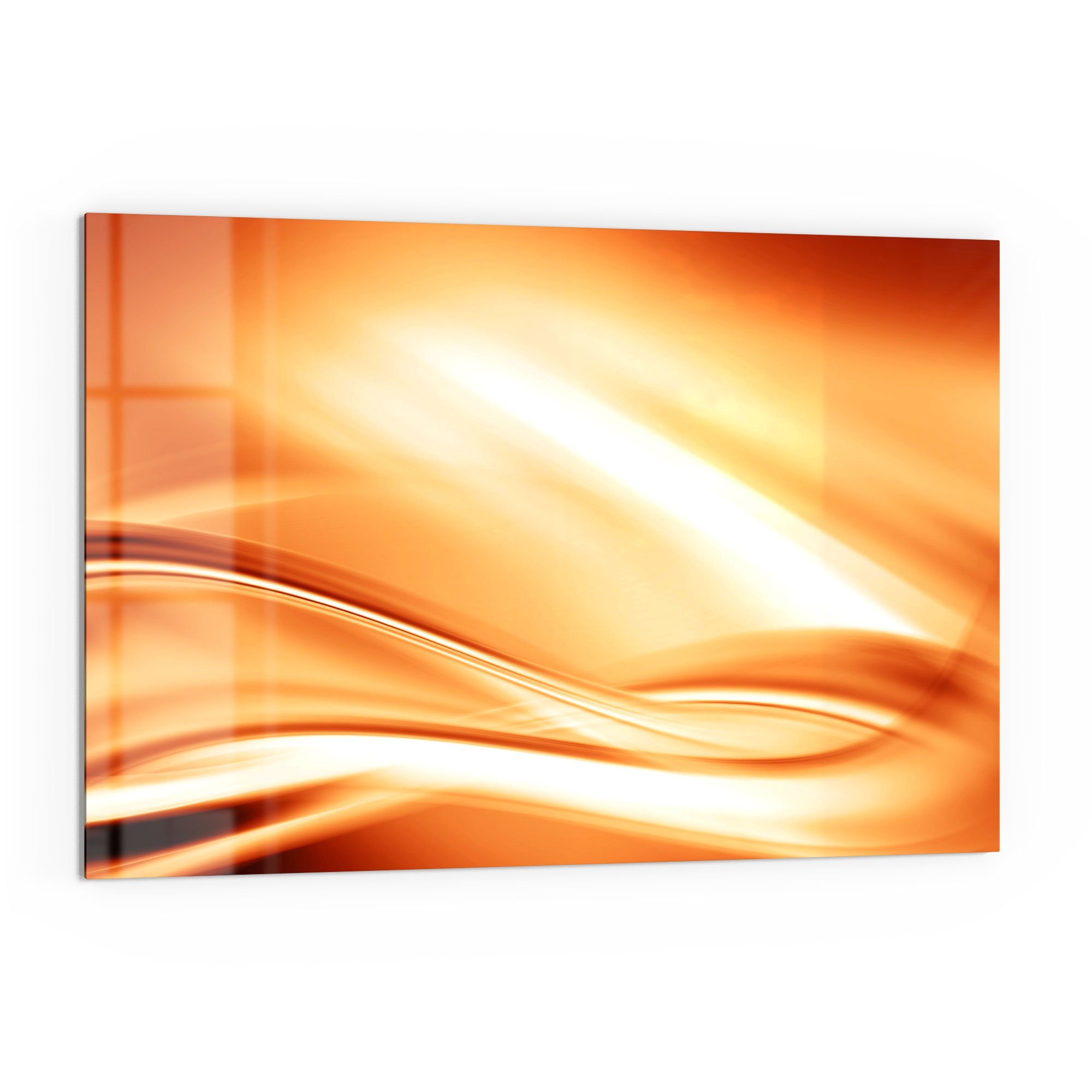 DEQORI Küchenrückwand 'Fließendes Farbspiel', Glas Spritzschutz Badrückwand Herdblende