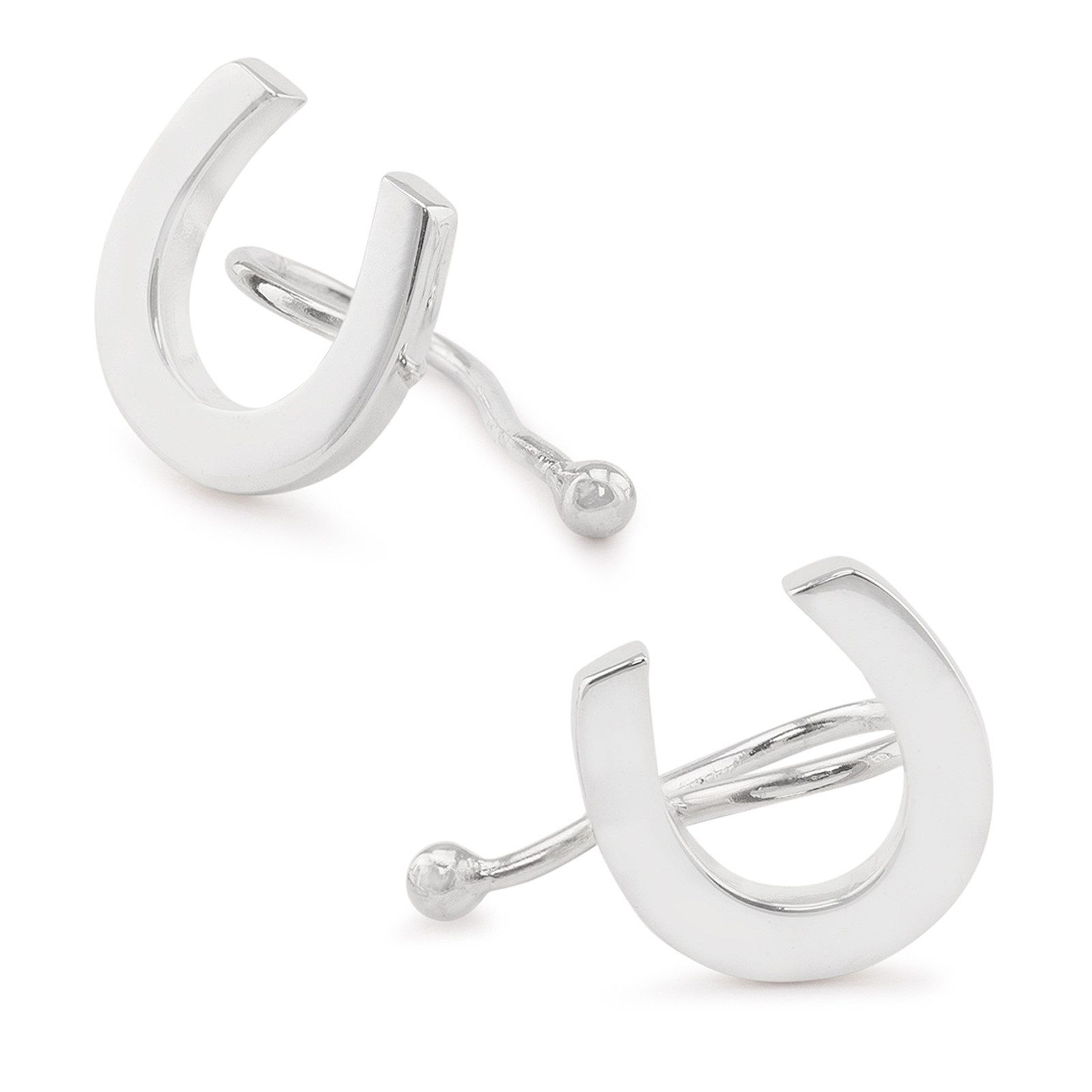 Monkimau Ohrklemmen-Set Hufeisen Kinder-Klipp-Ohrringe aus 925 Silber, Hypoallergen