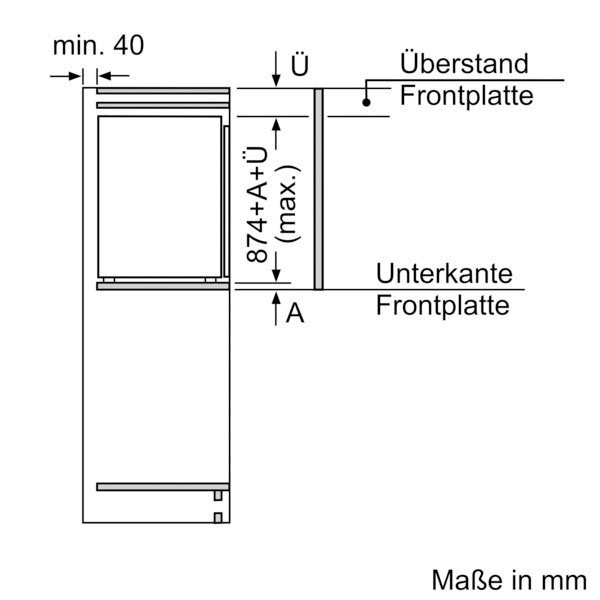cm Einbaukühlschrank 4 hoch, Serie cm 54,1 breit BOSCH KIR21VFE0, 87,4