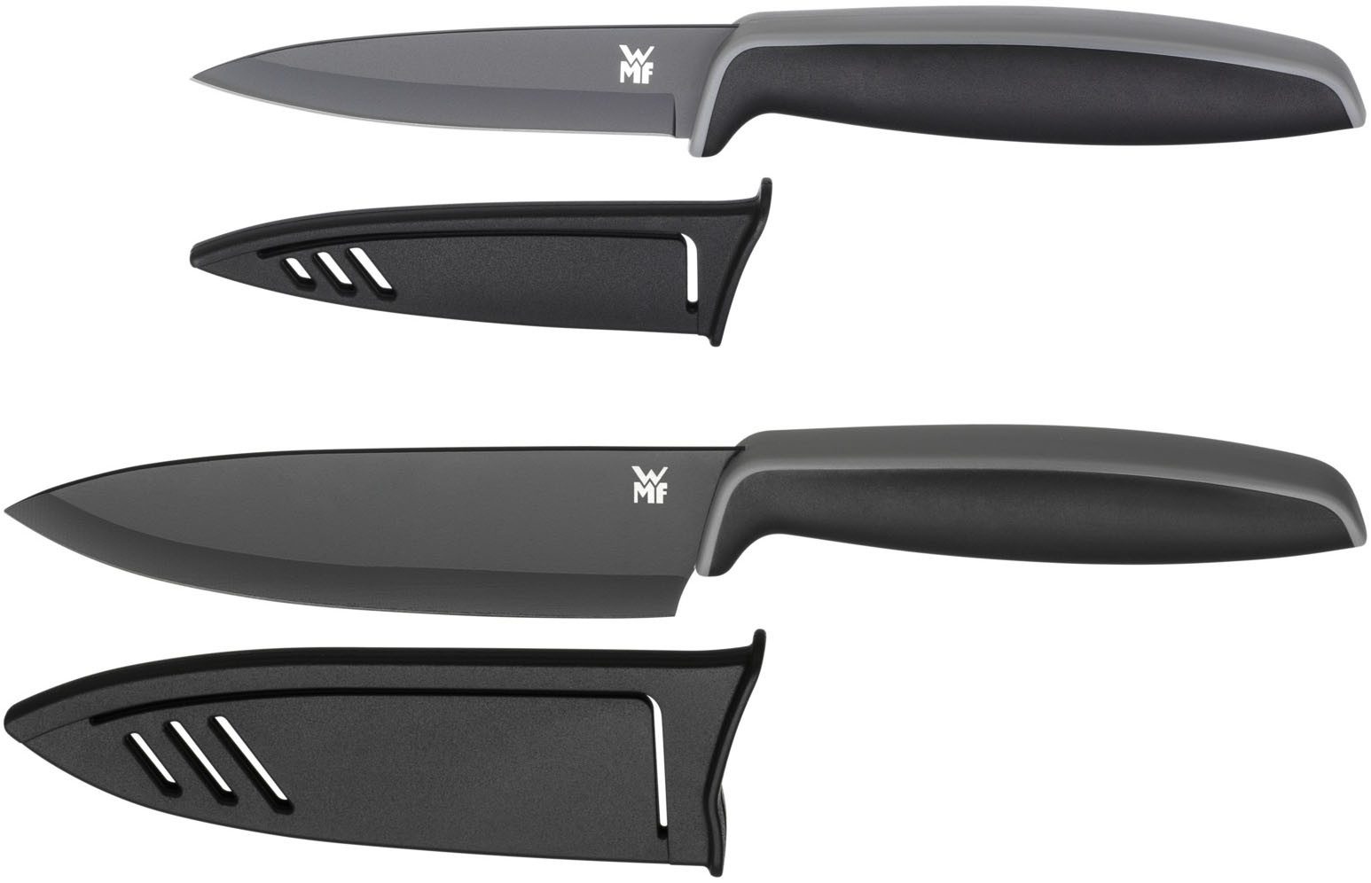 WMF Messer-Set Touch (Set, 2-tlg., 1x Allzweckmesser 20 cm, 1x Kochmesser 24 cm, je mit Klingenschutz), mit passenden Schutzhüllen