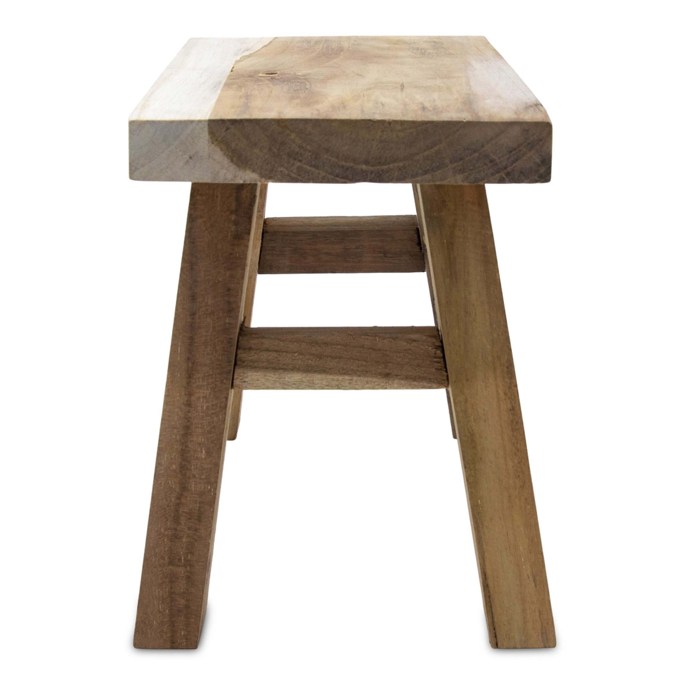 Spetebo Blumenhocker Teakholz Blumensitzbank natur rechteckig (Anzahl, 1 St., Stück), Vielseitig einsetzbar