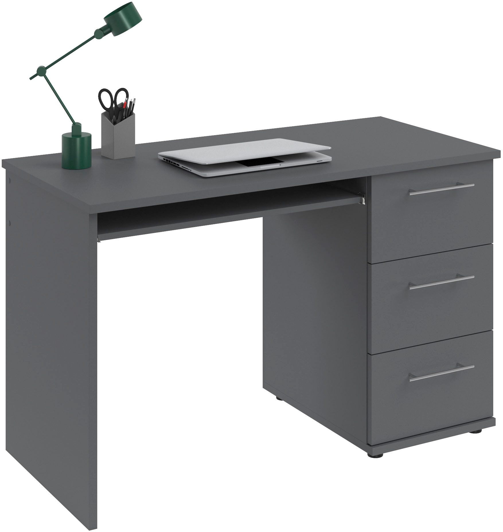 VOGL Möbelfabrik Schreibtisch Tobi, mit 3 Schubkästen, optional mit Tastaturauszug, Breite 115 cm – Bild 4 von 5