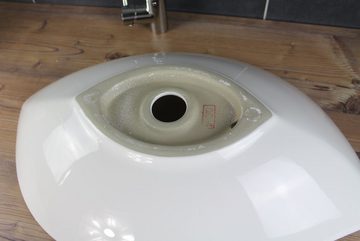 Arnusa Aufsatzwaschbecken »modernes Design Waschbecken Keramik« (Waschbecken), 66,5 x 40 cm länglich Weiß