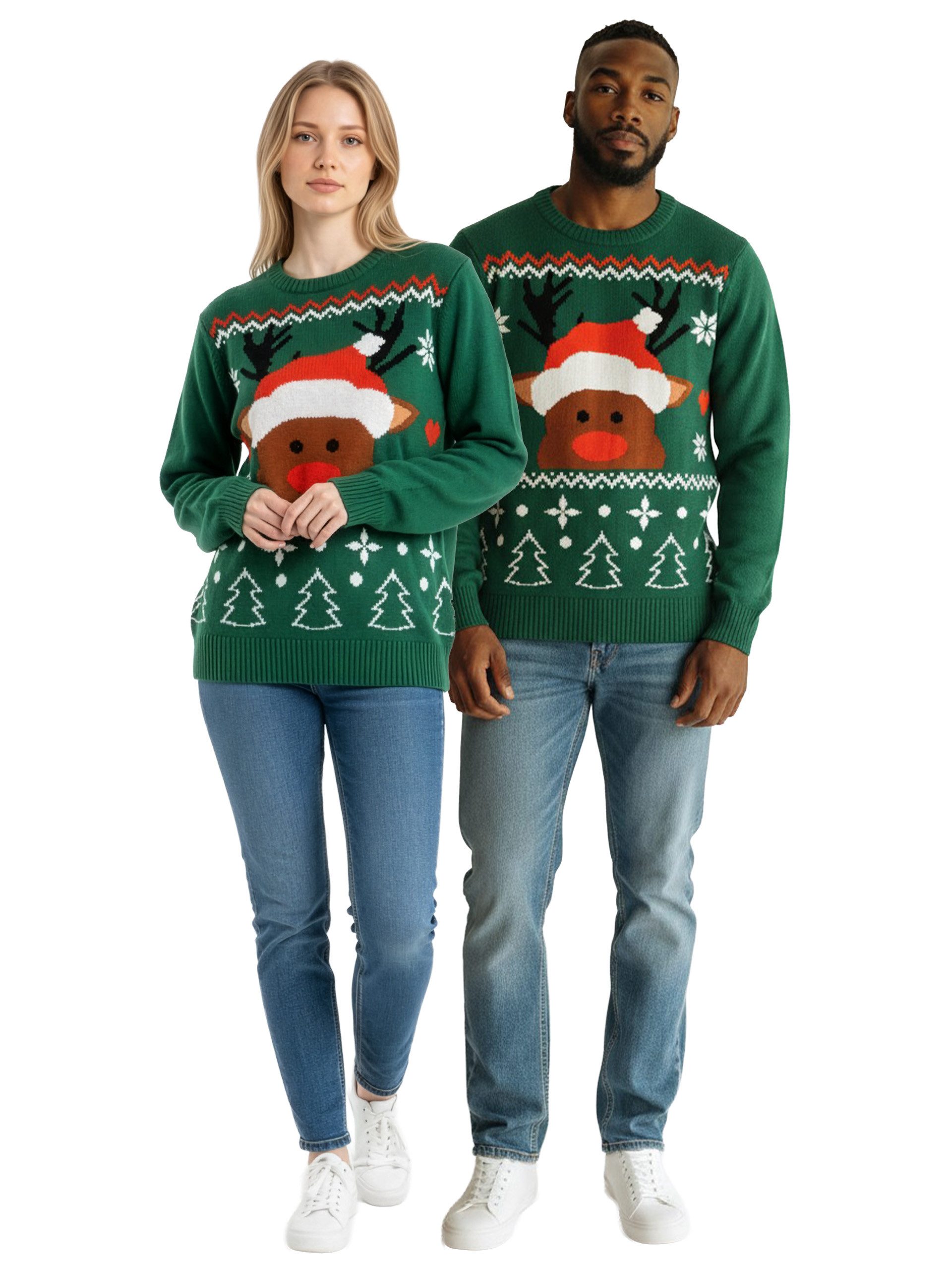 United Labels® Weihnachtspullover Winterpullover Rentier Winter Strick Pullover Sweatshirt Ugly Sweater