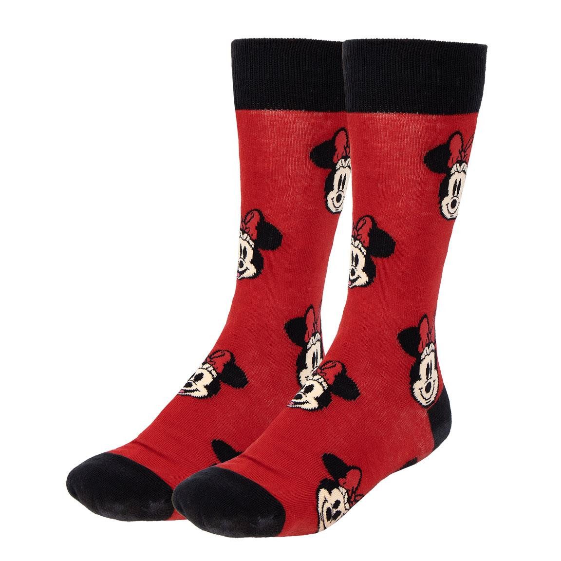 Disney Freizeitsocken Disney Damen Socken 3er Paar Minnie Mouse Gr. 36-43