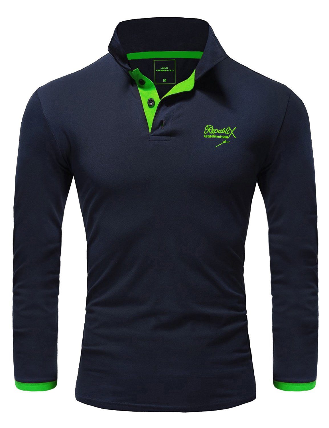 REPUBLIX Poloshirt OWEN Herren Basic Langarm günstig online kaufen