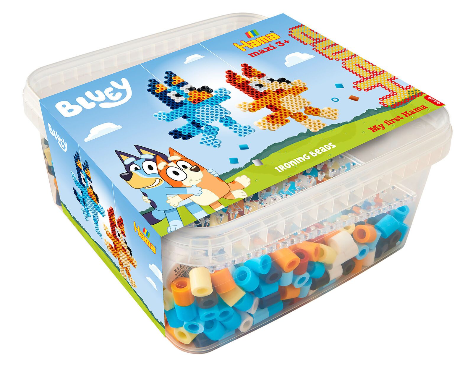 Hama Perlen Bügelperlen Hama Box Bluey Maxi-Bügelperlen