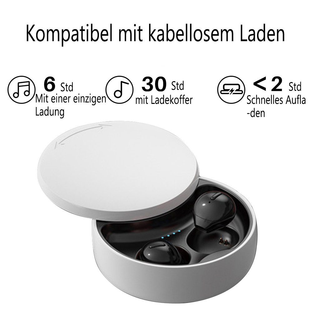 Kopfhörer Bluetooth Stunden wireless GelldG In Ear Wiedergabe schwarz Kopfhörer, 5–6