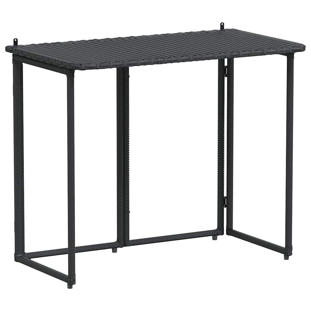 vidaXL Gartentisch Gartentisch Klappbar Schwarz 90x51x75 günstig online kaufen
