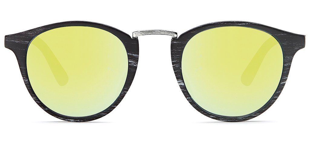 styleBREAKER Sonnenbrille (1-St) Verspiegelt verspiegelt Gestell Gelb Schwarz-Silber Glas 