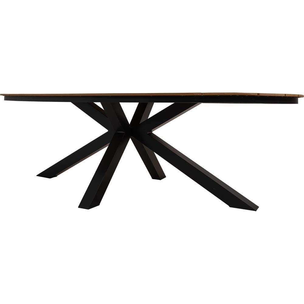 Natur24 Esstisch Arezzo Esstisch 240 x 113 x 74 cm Aluminium Polyethylen Anthrazit