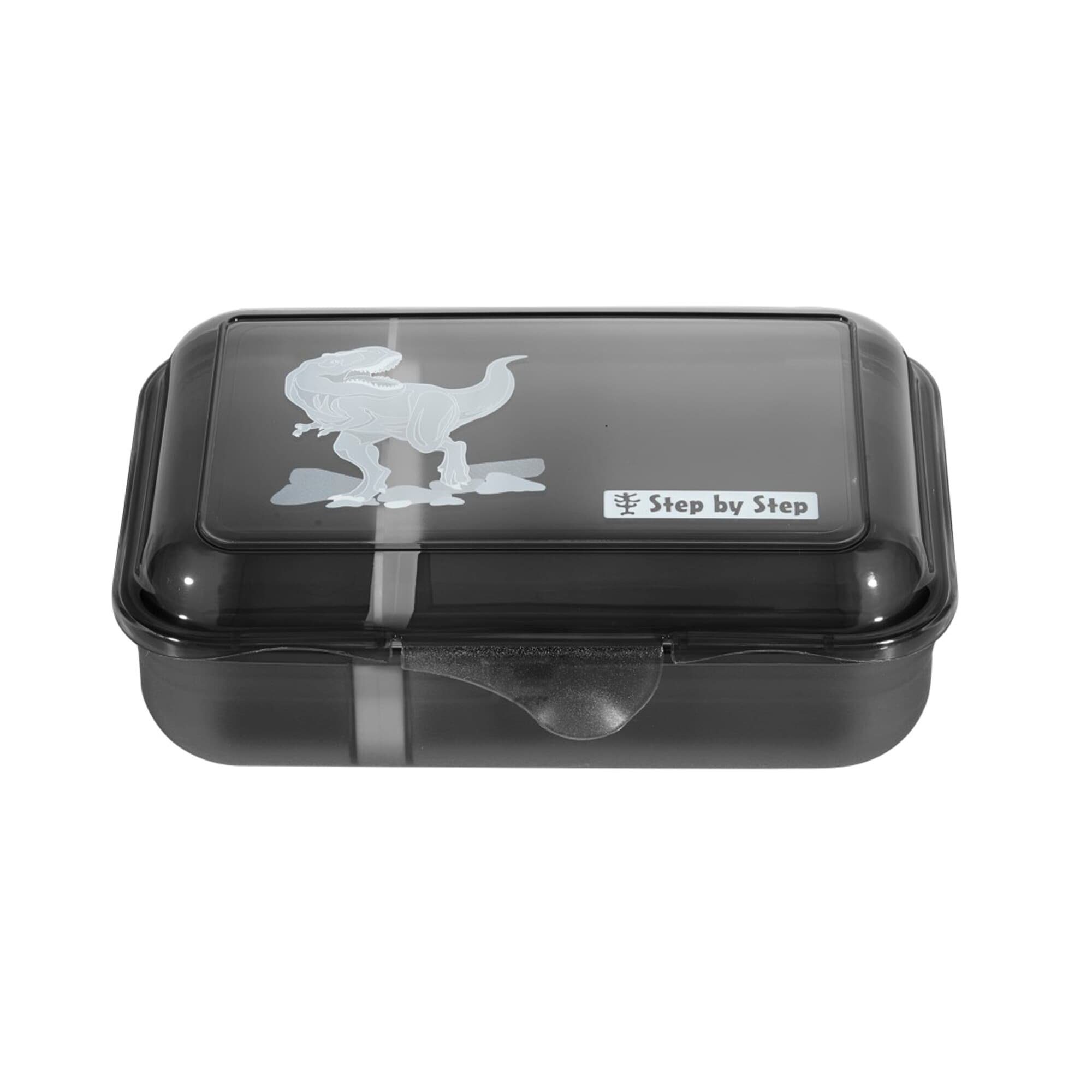 spülmaschinengeeignet, T-Rex Taro, Lunchbox Step by Schwarz Wild (1-tlg) mit BPA-frei, Kunststoff, Klickverschluss, Step