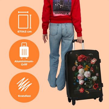 NoBoringSuitcases.com© Koffer Blumen - Kunst - Alte Meister - Stilleben 67x43x25cm, 4 Rollen, Reisetasche mit rollen, Medium Koffer für Frauen, Trolley