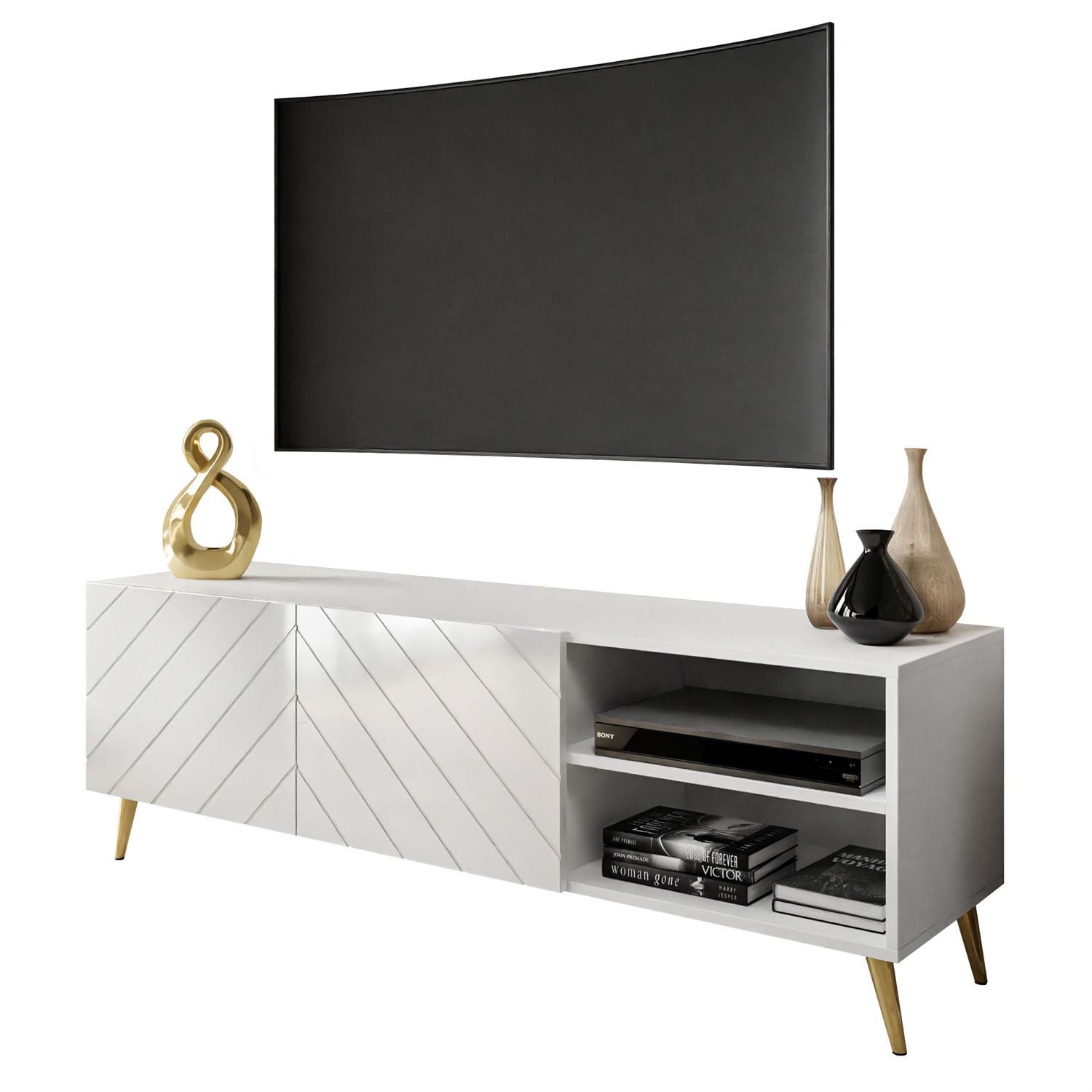 Lookway TV-Schrank VIRGINIA mit glänzend weißer günstig online kaufen