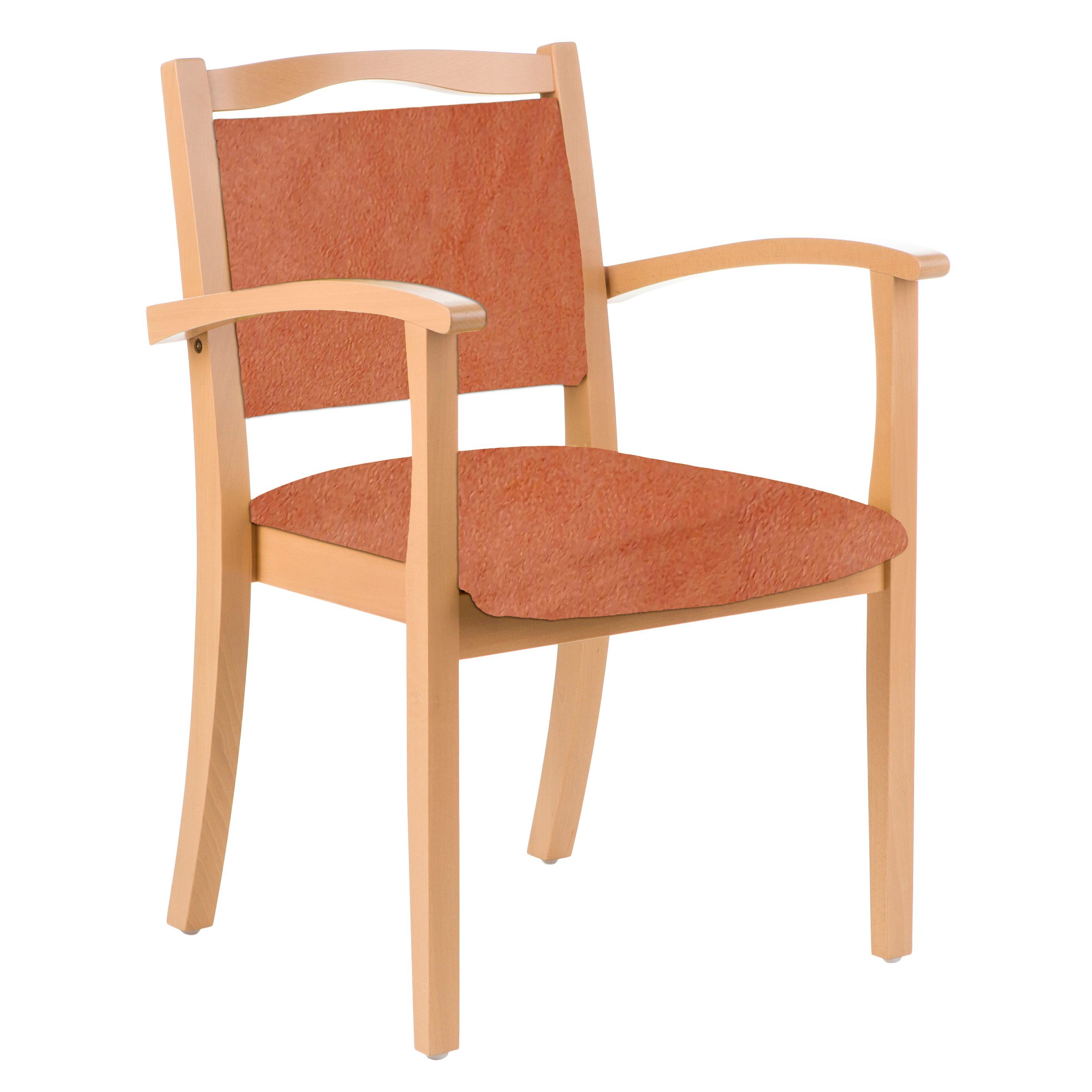 einrichtungsdesign24 Armlehnstuhl 4-Fußstuhl Holzstuhl mit Armlehnen Alexan günstig online kaufen