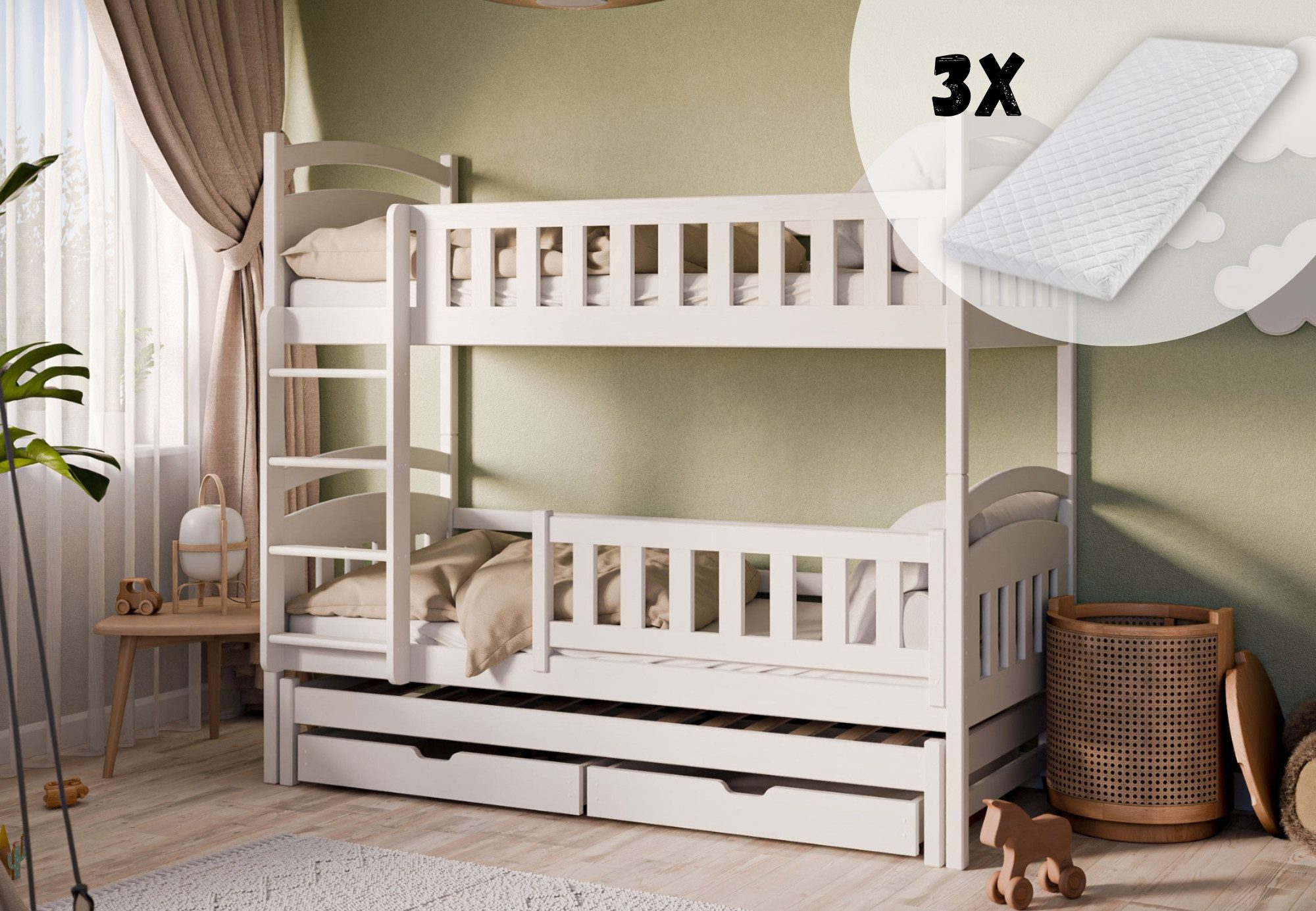 Kids Collective Etagenbett Hochbett Kinderbett 90x200 günstig online kaufen