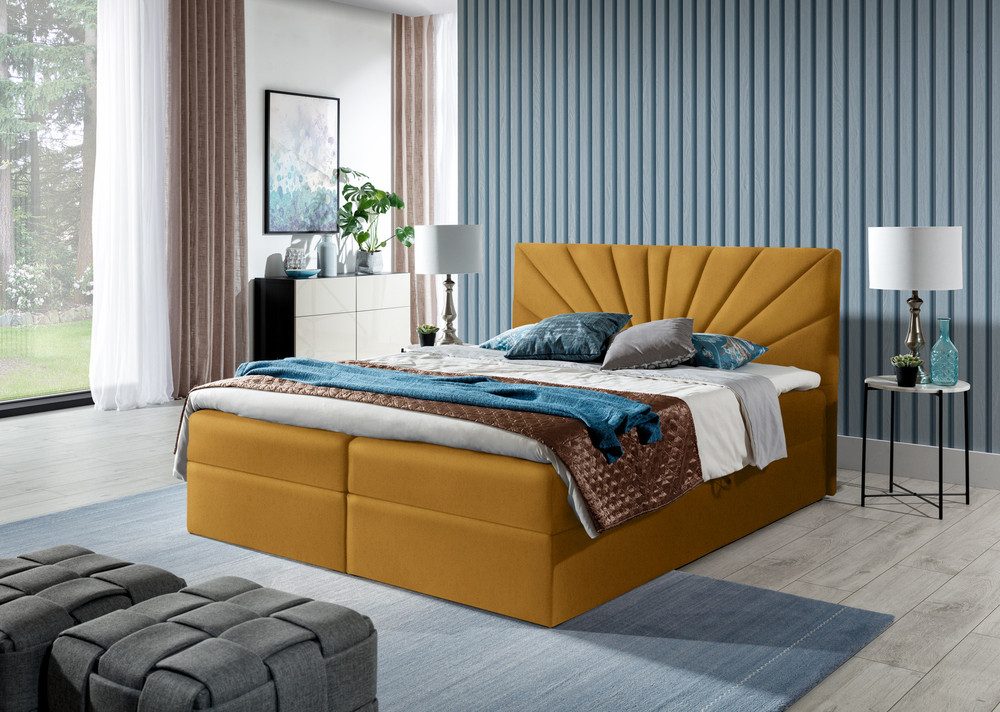 99rooms Boxspringbett Lazzaro (Schlafzimmerbett, Bett), mit Bonellfederkernmatratze und Topper, Bettkasten