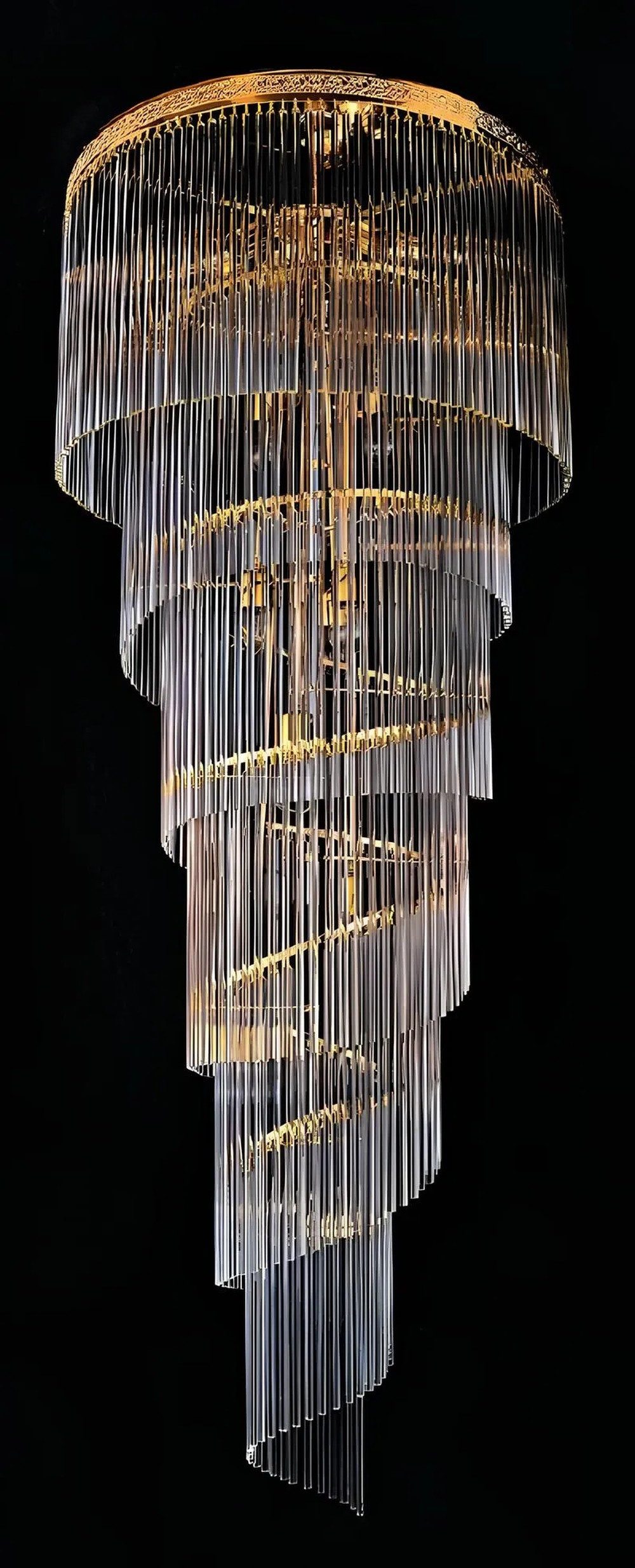 JVmoebel Kronleuchter Designer Deckenlampe aus Metall für modernes Wohnzimmer, Leuchtmittel wechselbar, Made in Europa