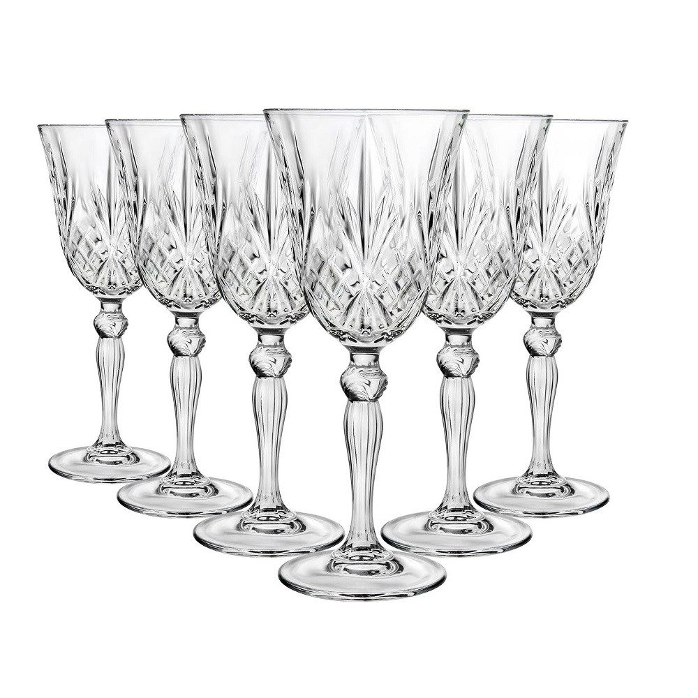 Der Porzellan-Laden Weinglas Der-Porzellan-Laden by RCR Melodia Goblet 3 Weißwein 210 ml 6er Set, Kristallglas