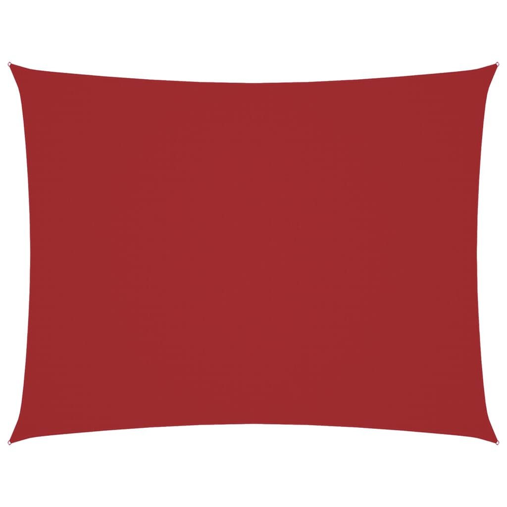 vidaXL Sonnensegel Sonnensegel Oxford-Gewebe Rechteckig 3,5x5 m Rot, (1-tlg)