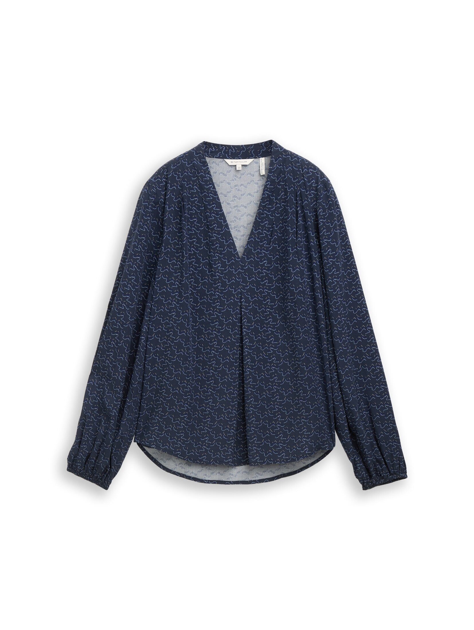 TOM TAILOR Langarmbluse Blusen & Shirts Bluse mit Muster günstig online kaufen