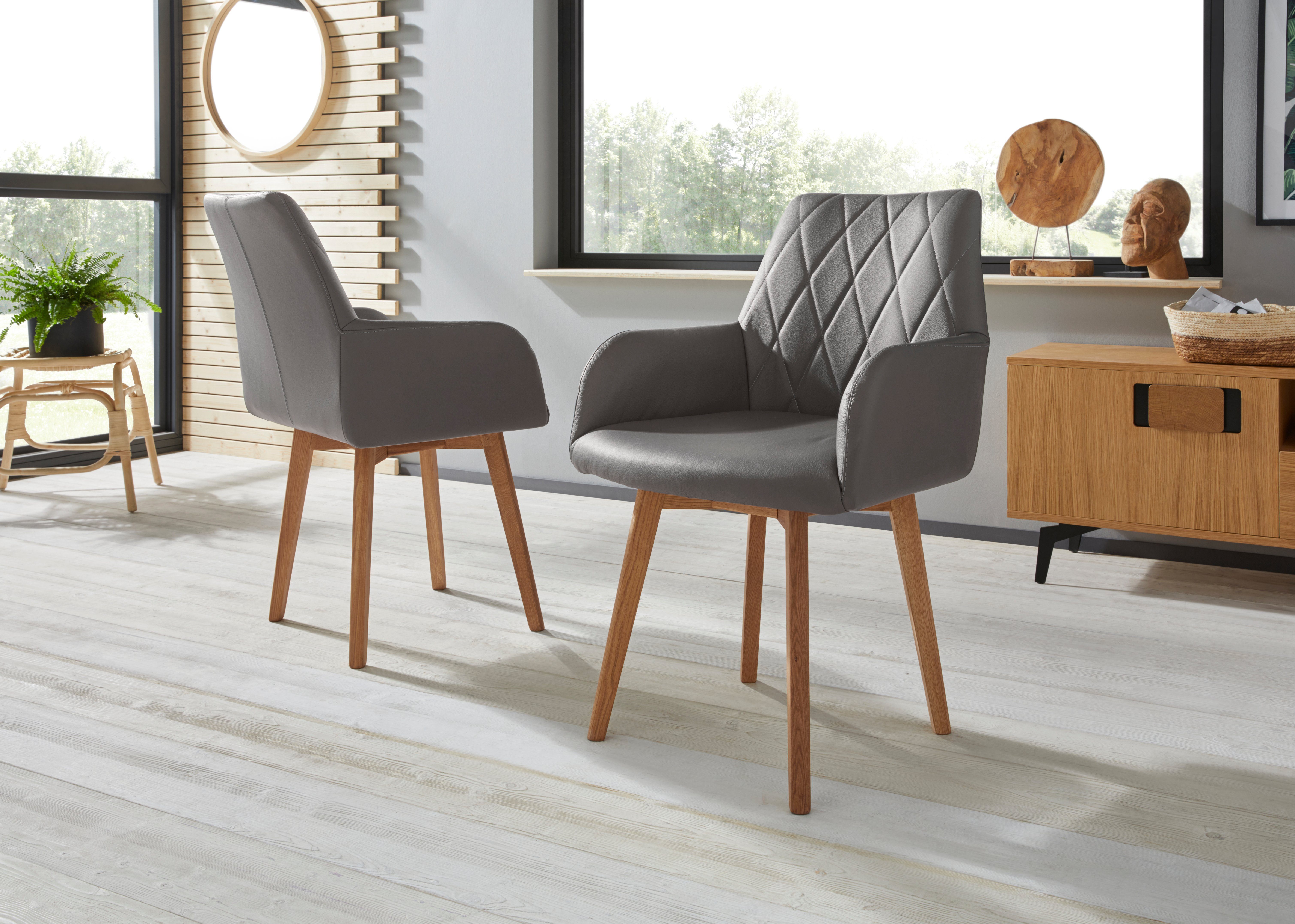 OTTO home Esszimmerstuhl Brest (Set, 2 St), Armlehnstuhl in Leder oder Micr günstig online kaufen