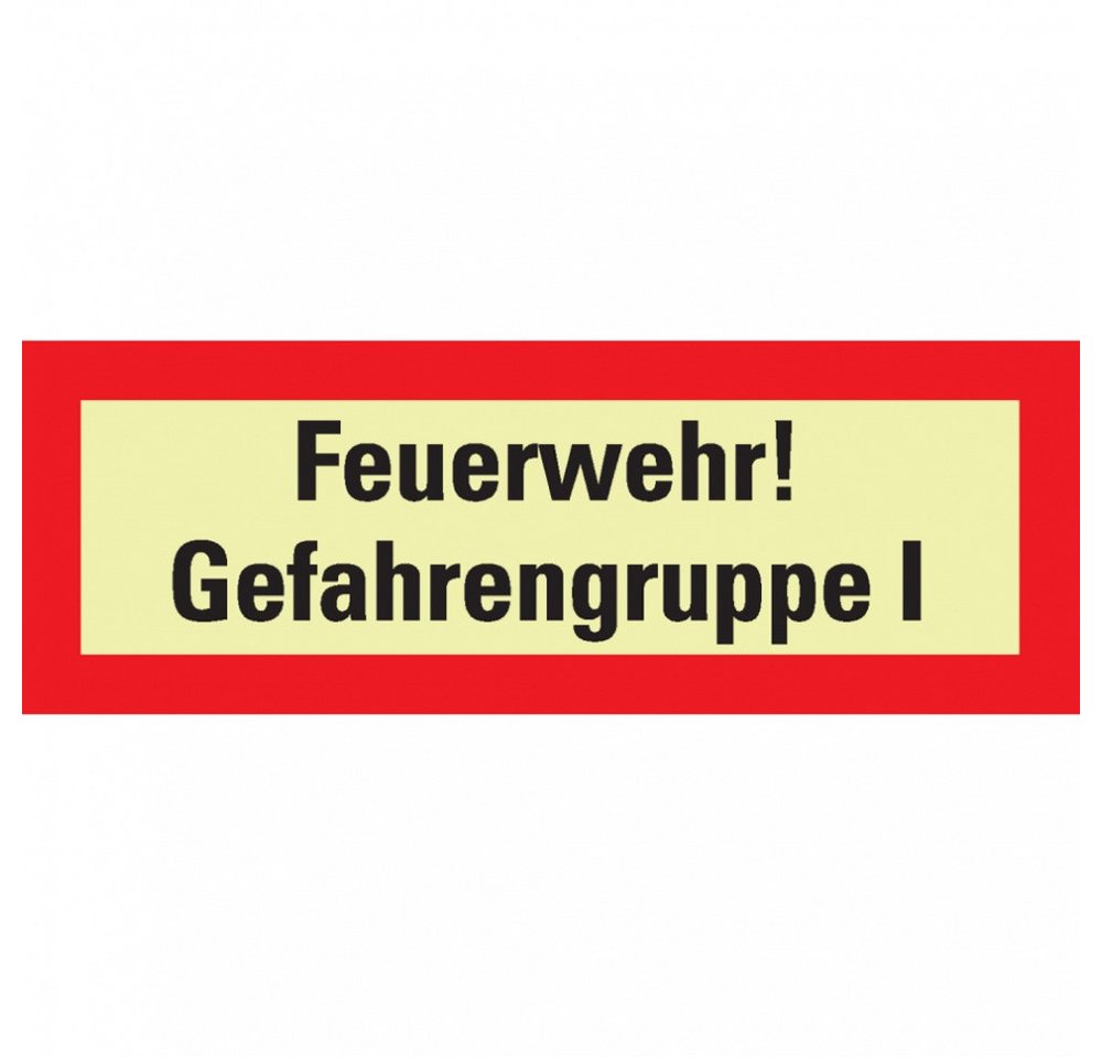 Thumbnail - König Werbeanlagen Hinweisschild PERMALIGHT lnl Feuerwehrschild Feuerwehr! Gefahrengruppe I, Folie, 21