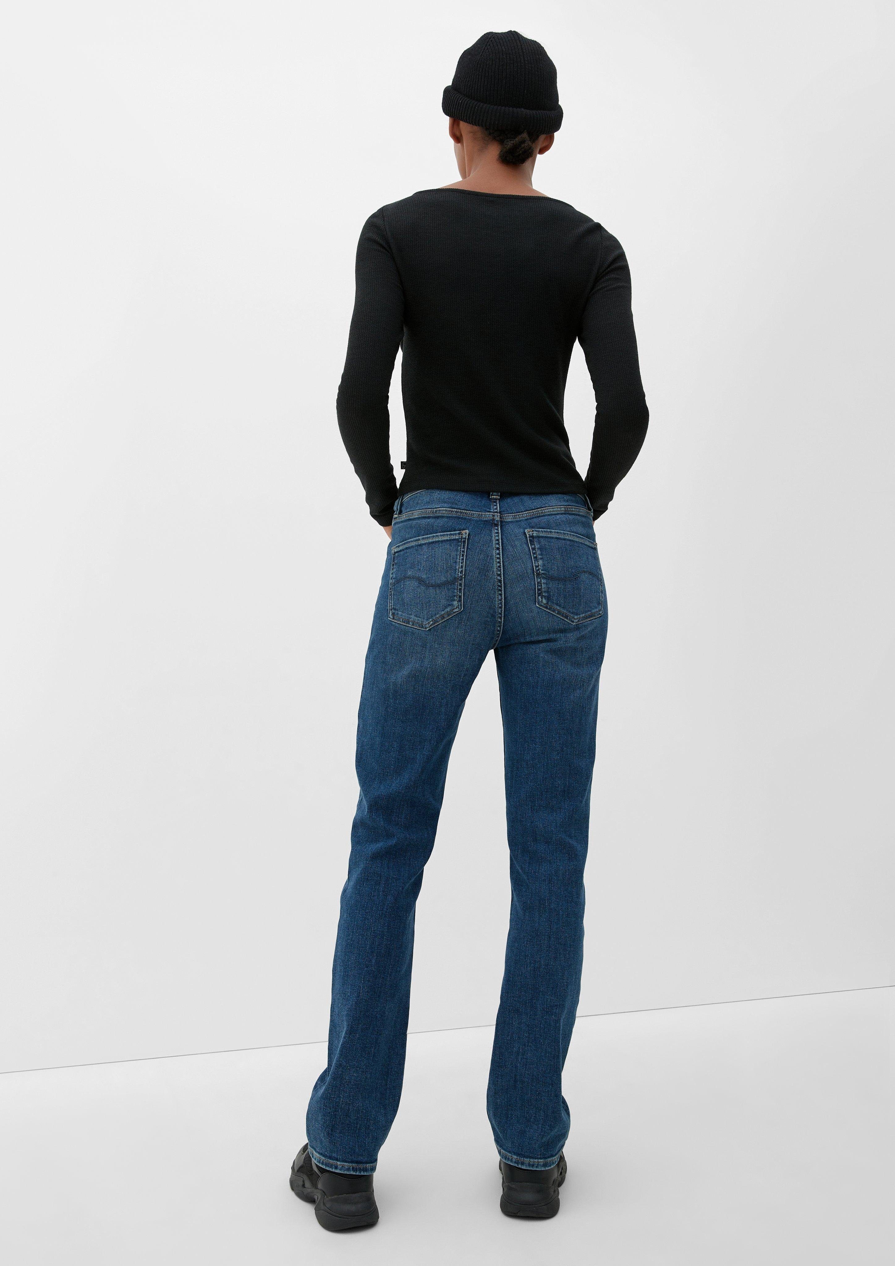 / QS Jeans Catie / Fit Straight High / Rise Leg Stoffhose Slim