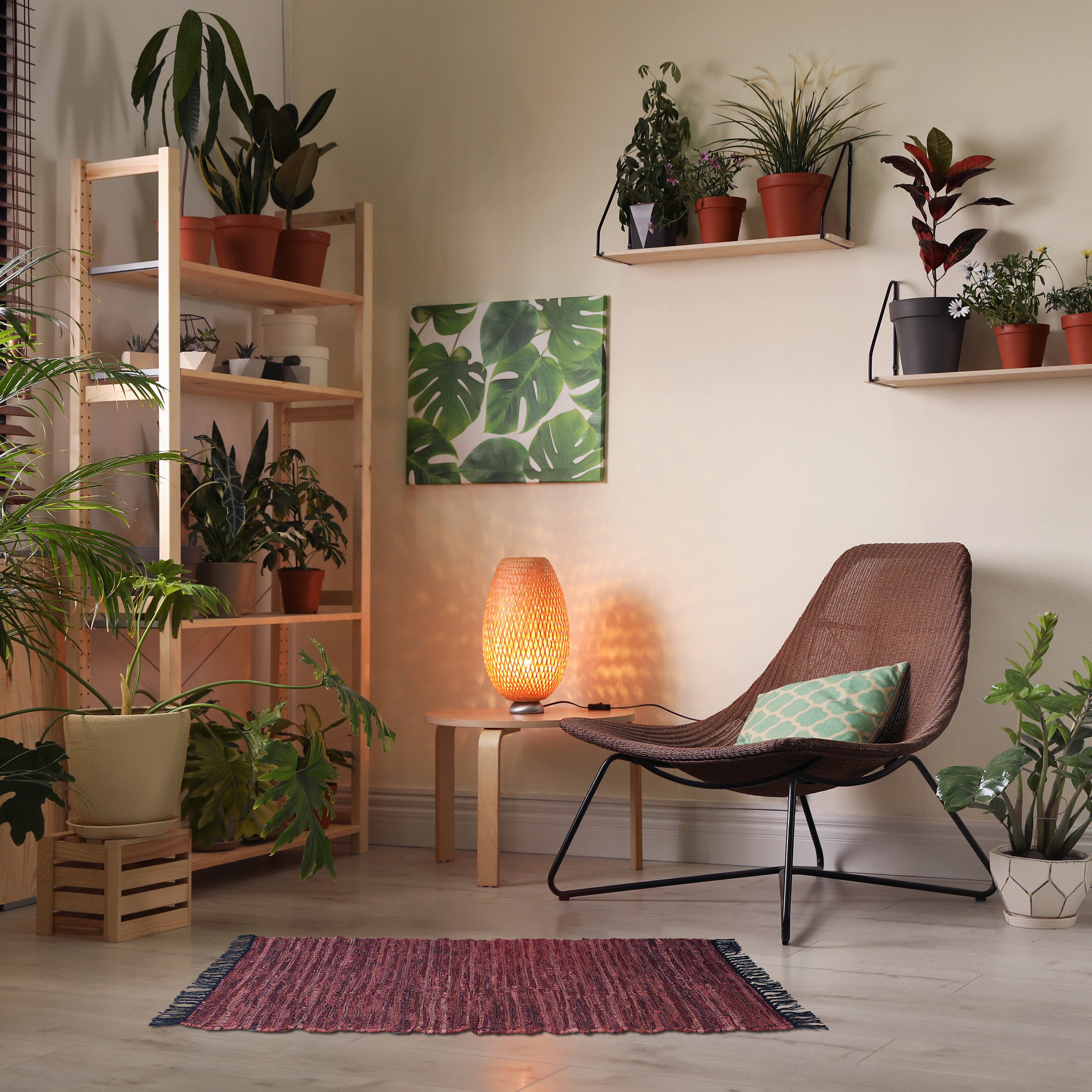 relaxdays Läufer Flickenteppich Leder & Baumwolle, günstig online kaufen