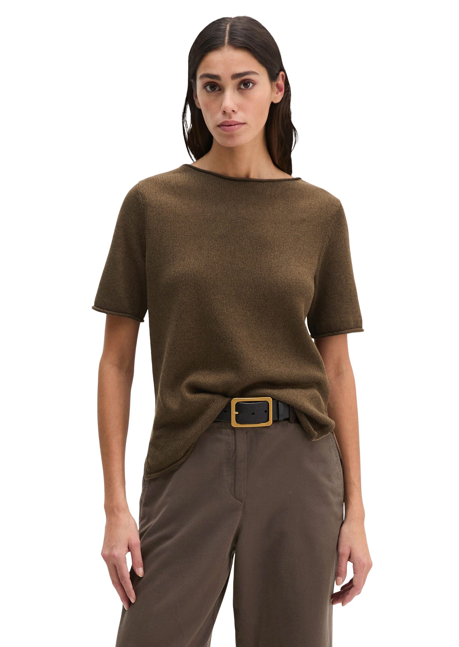 Marc O'Polo Strickpullover aus Organic Cotton-Leinen-Mix