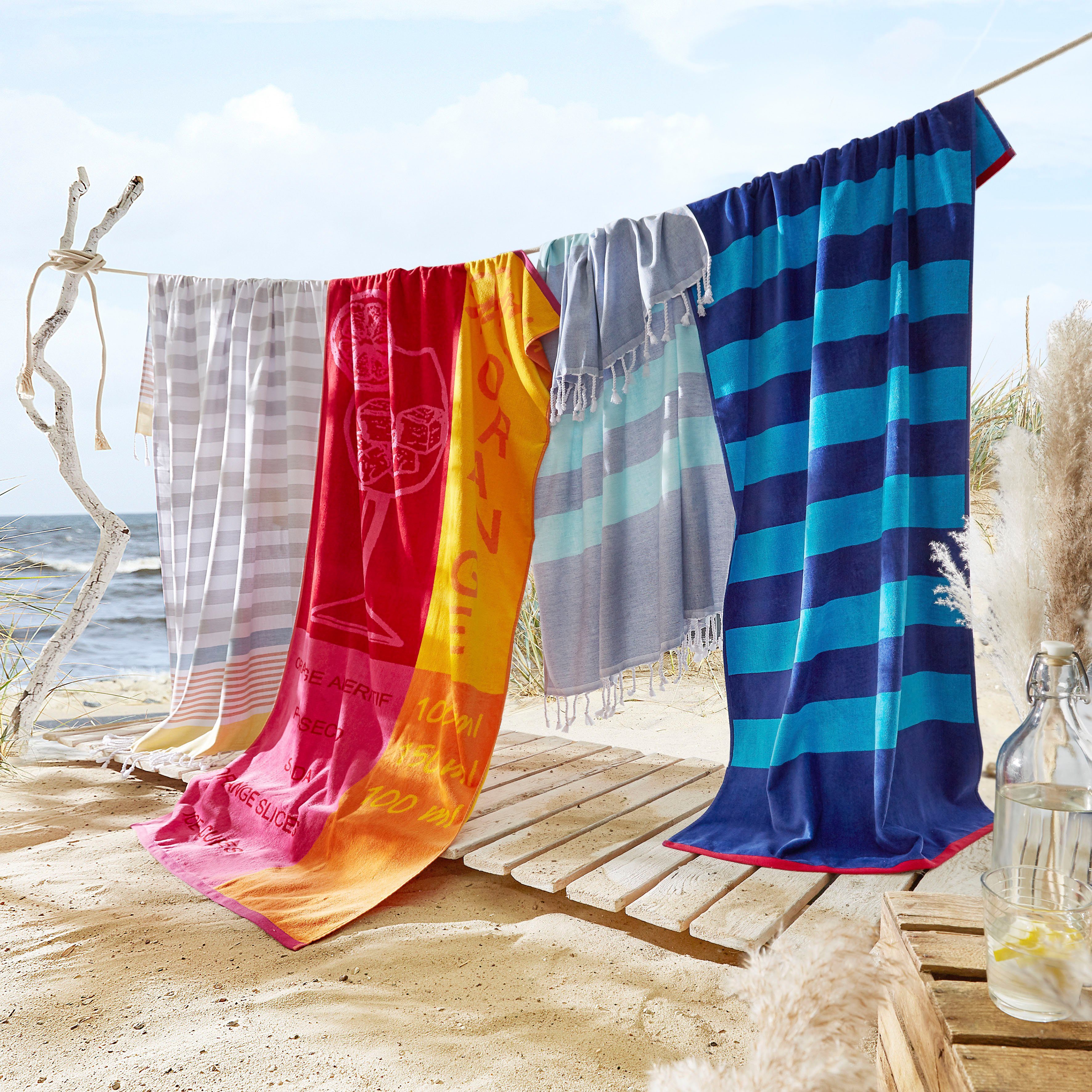Dyckhoff Strandtuch Aquarius, Frottiervelours (1-St), eine günstig online kaufen