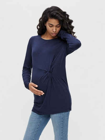 Mamalicious Пуловери для вагітних Dünner Пуловери для вагітних Langarm Schwangerschafts Shirt MLMIVANA 4995 in Navy