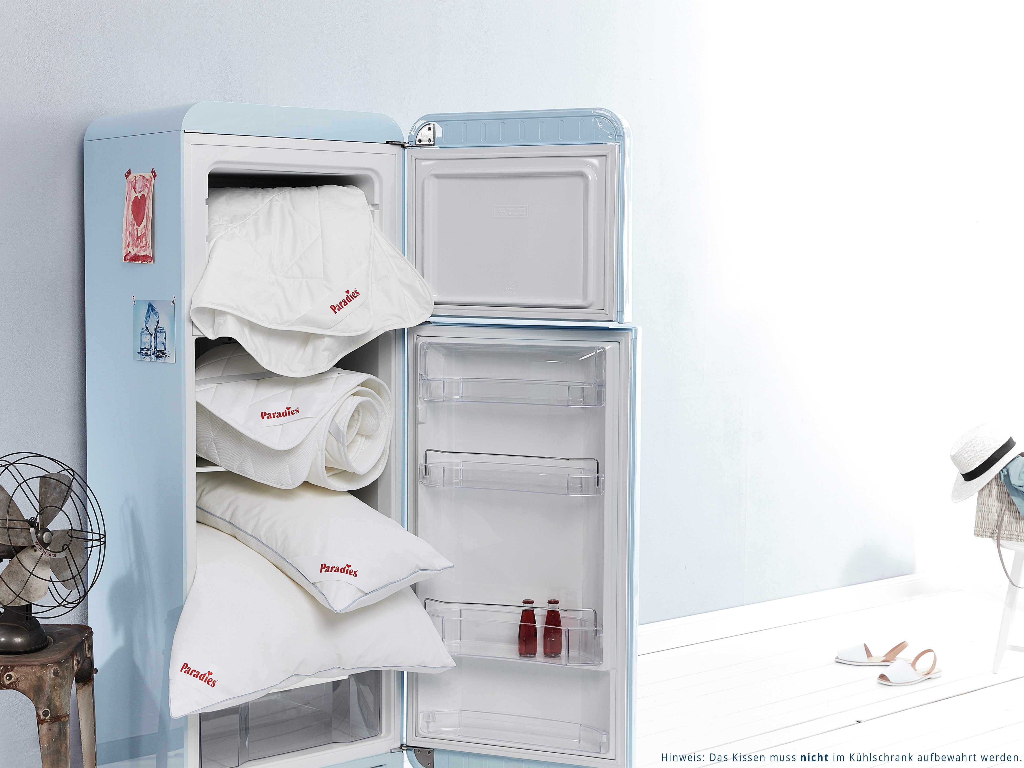 Paradies Kopfkissen Softy Cool Dream Bio, Füllung: Polyester, Bezug: 52% Polyester, 48% paraffinhaltigen Mikrokapseln, Kühlkissen, kühlend & temperaturregulierend