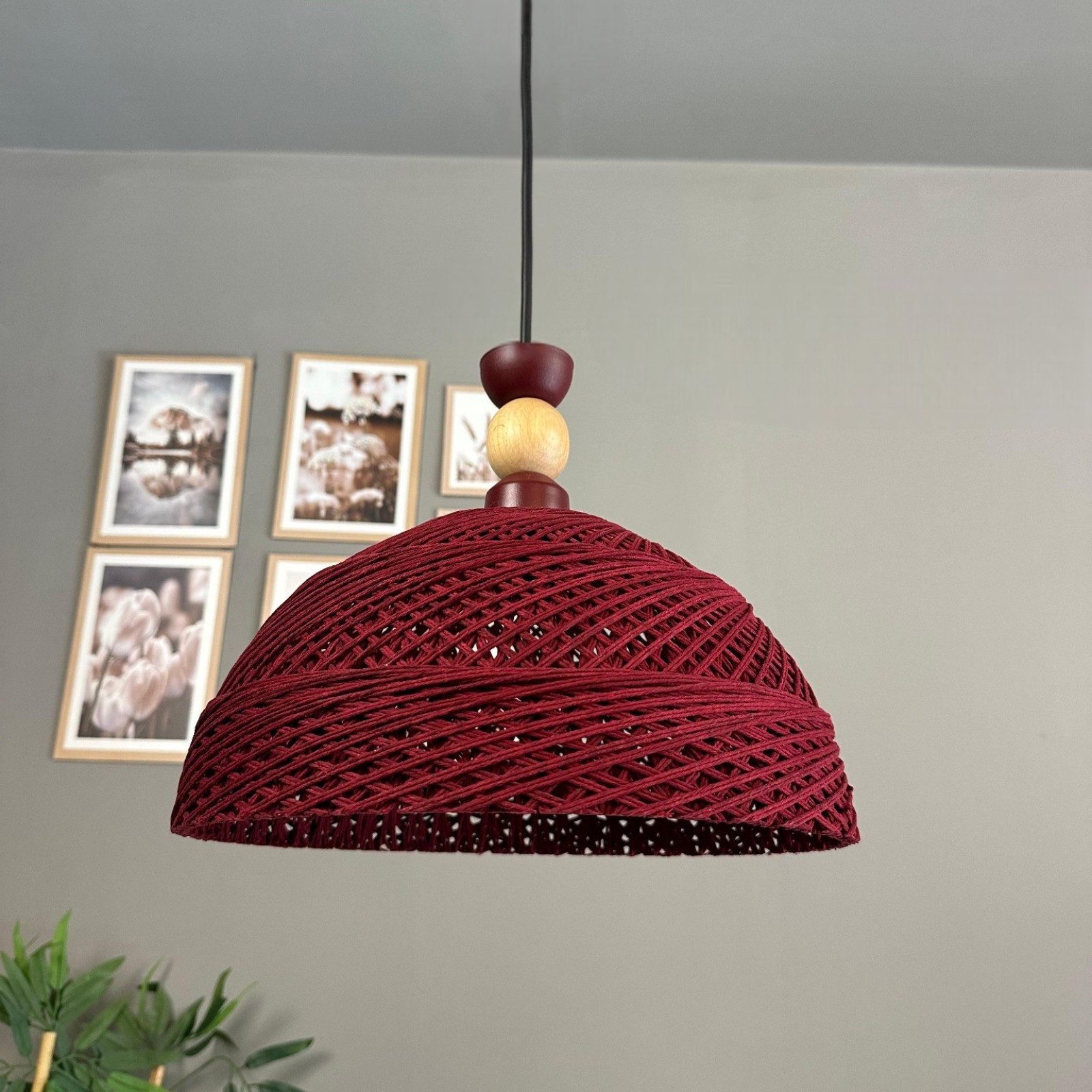 Bamyum Pendelleuchte Pendelleuchte Yimpi Hängelampe Industrial Ø30 cm, E27, Moderne Lampe, ohne Leuchtmittel, E27, Dimmbar, Einstellbare Kabellänge
