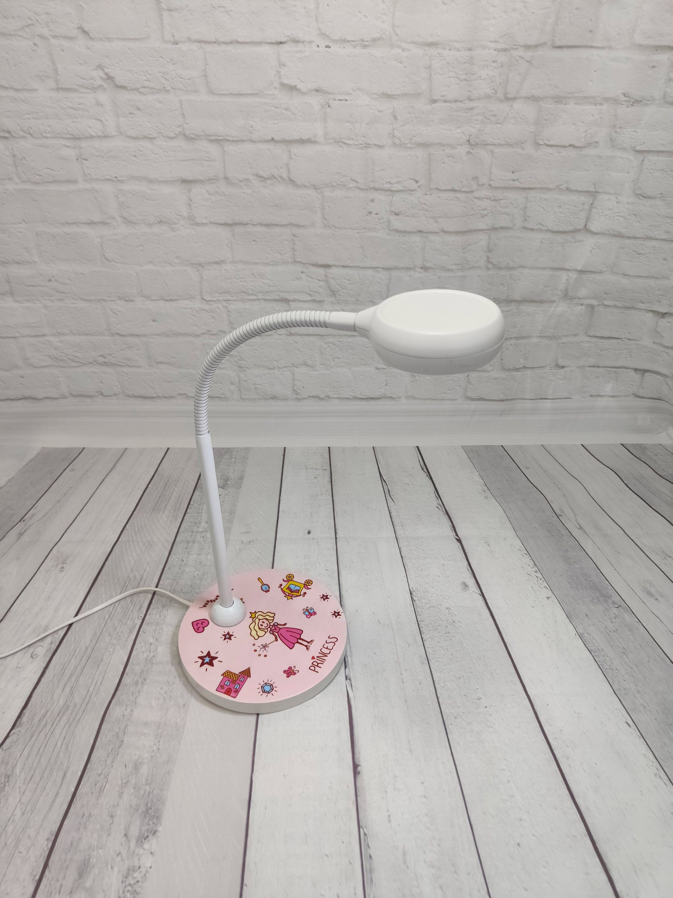 niermann Tischleuchte Princess, Kinderlampe, Kinderzimmer, Flexiebler Holzsockel