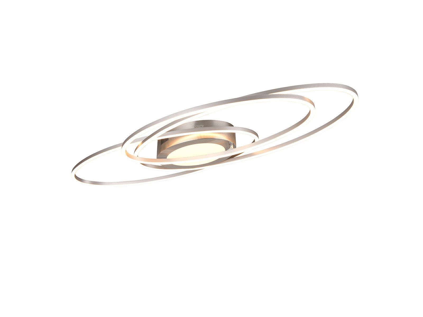 TRIO Leuchten LED Deckenleuchte mit Fernbedienung & Tageslicht B: 104cm, Memoryfunktion, LED fest integriert, Neutralweiß, Warmweiß, Tageslichtweiß, Tageslicht-Lampe Decke groß, flach & dimmbar, Deckenlampe Büro