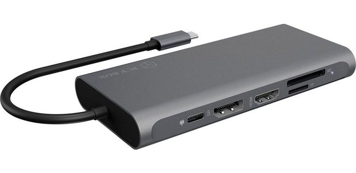 Raidsonic Laptop-Dockingstation ICY BOX USB Type-C DockingStation mit drei Videoschnittstellen