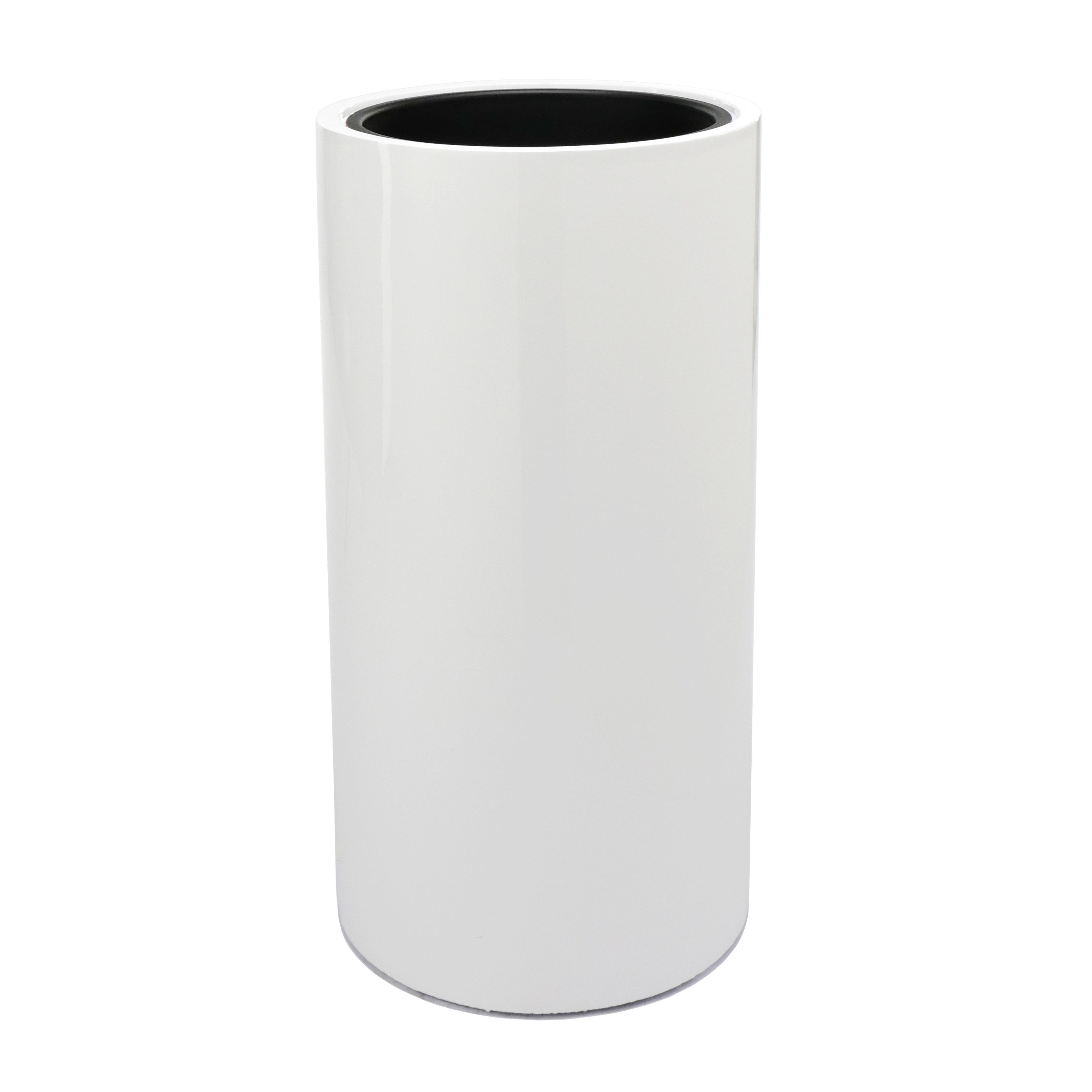 Flingora Bodenvase Tory, mit Einsatz - Fiberglas - Indoor & Outdoor - Weiß - Höhe 80 cm